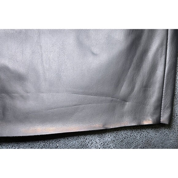 Express Women's 00 Black Faux Leather Mini Skirt Full Zip Front New w/ Defects - Picture 9 of 11